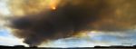 PANO. FUEGO.   Fuego al sur del Teleno visto desde Santibanez de la Isla, Leon el 19 de Agosto del 2012.jpg